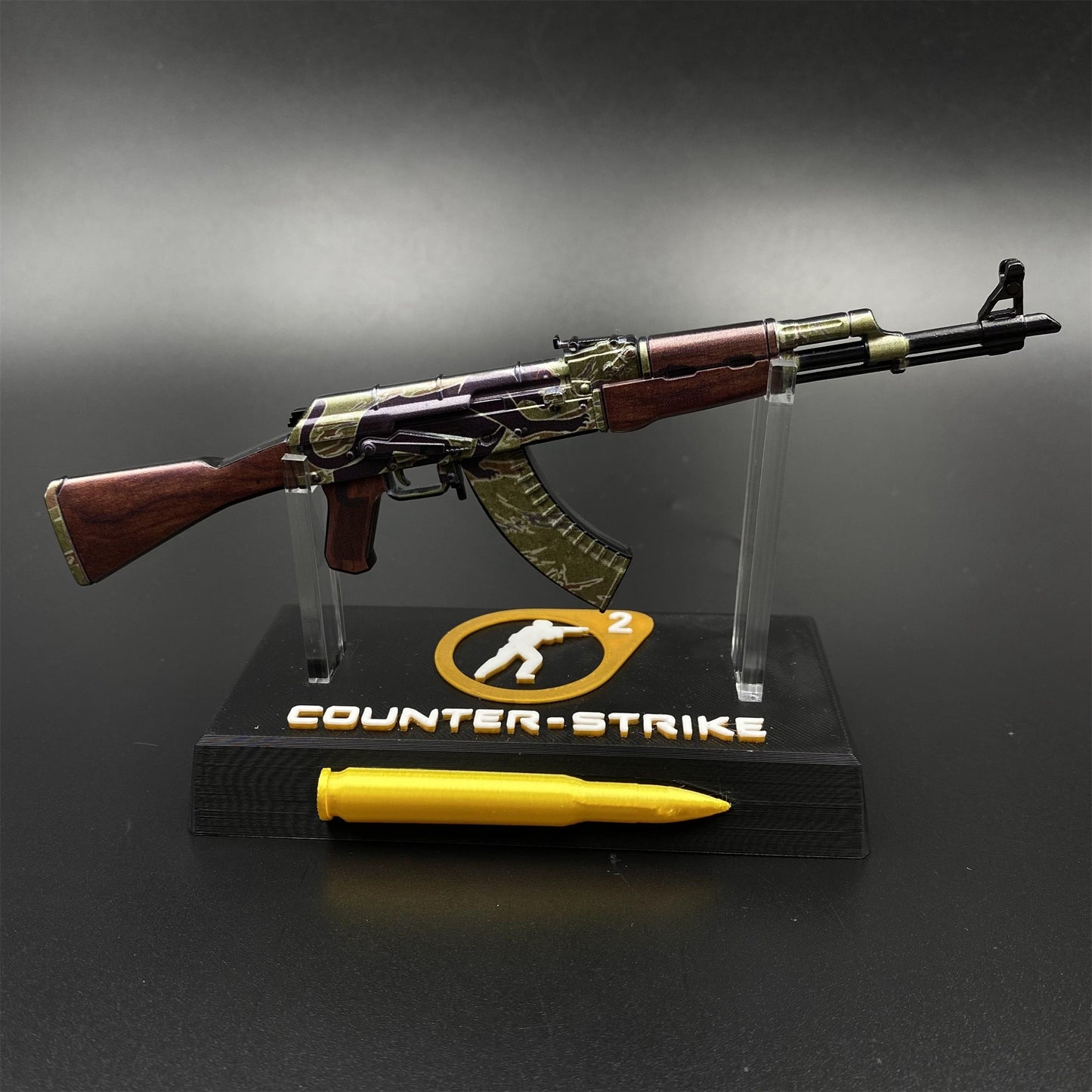 Mini AK-47 Jaguar Metal Model CS2 Game Collectible