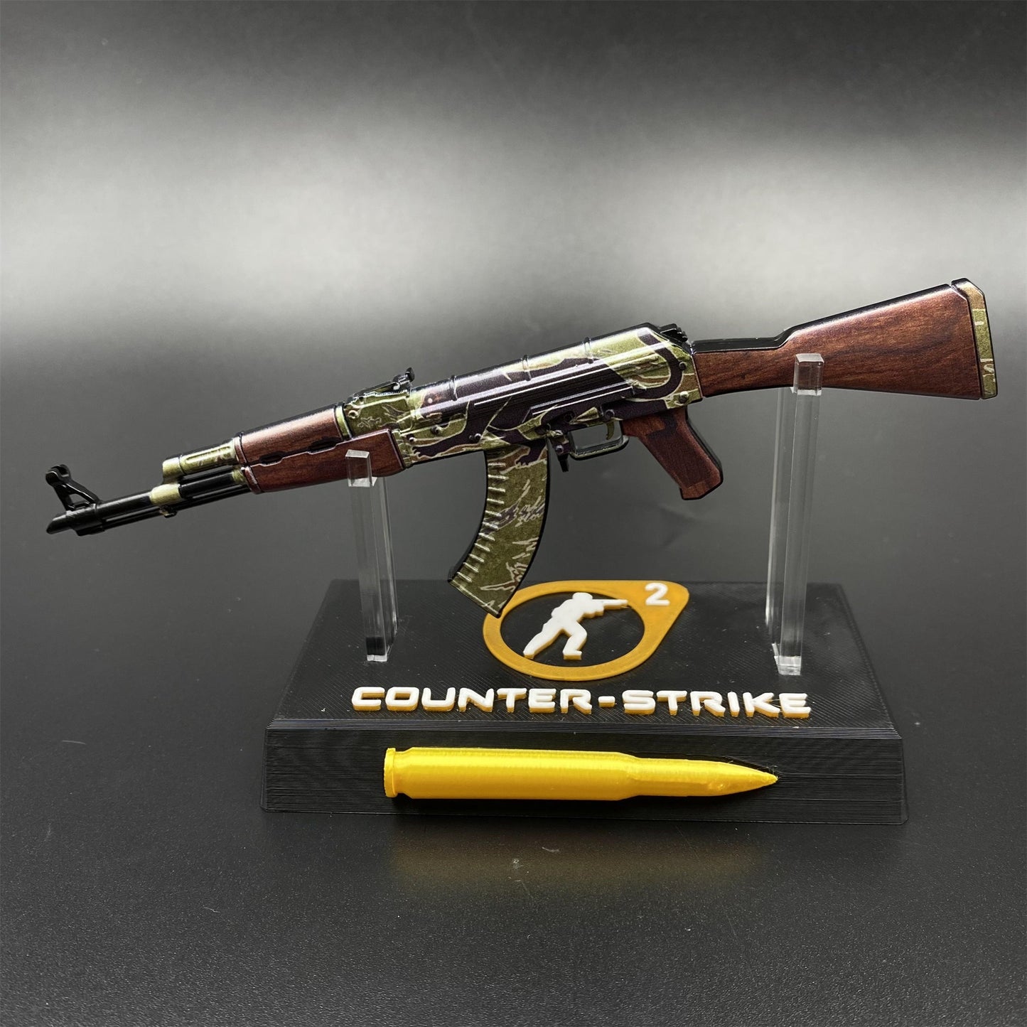 Mini AK-47 Jaguar Metal Model CS2 Game Collectible