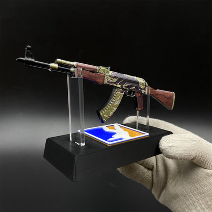Mini AK-47 Jaguar Metal Model CS2 Game Collectible