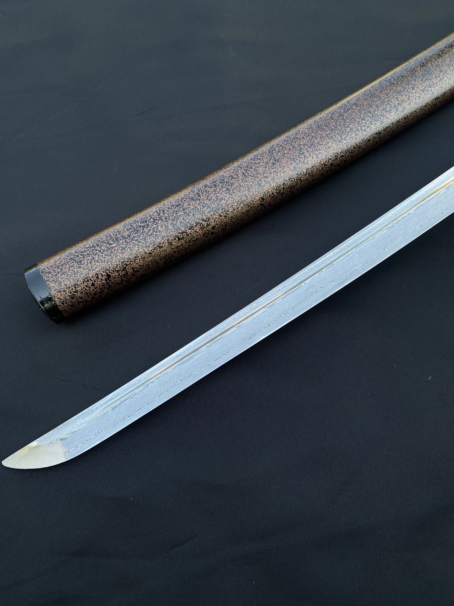 Damascus Steel Samurai Katana - Carp Fish Tsuba