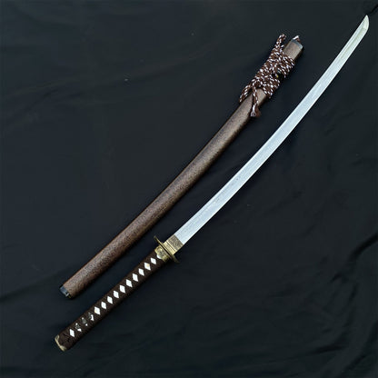 Damascus Steel Samurai Katana - Carp Fish Tsuba