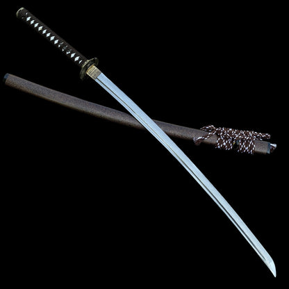 Damascus Steel Samurai Katana - Carp Fish Tsuba