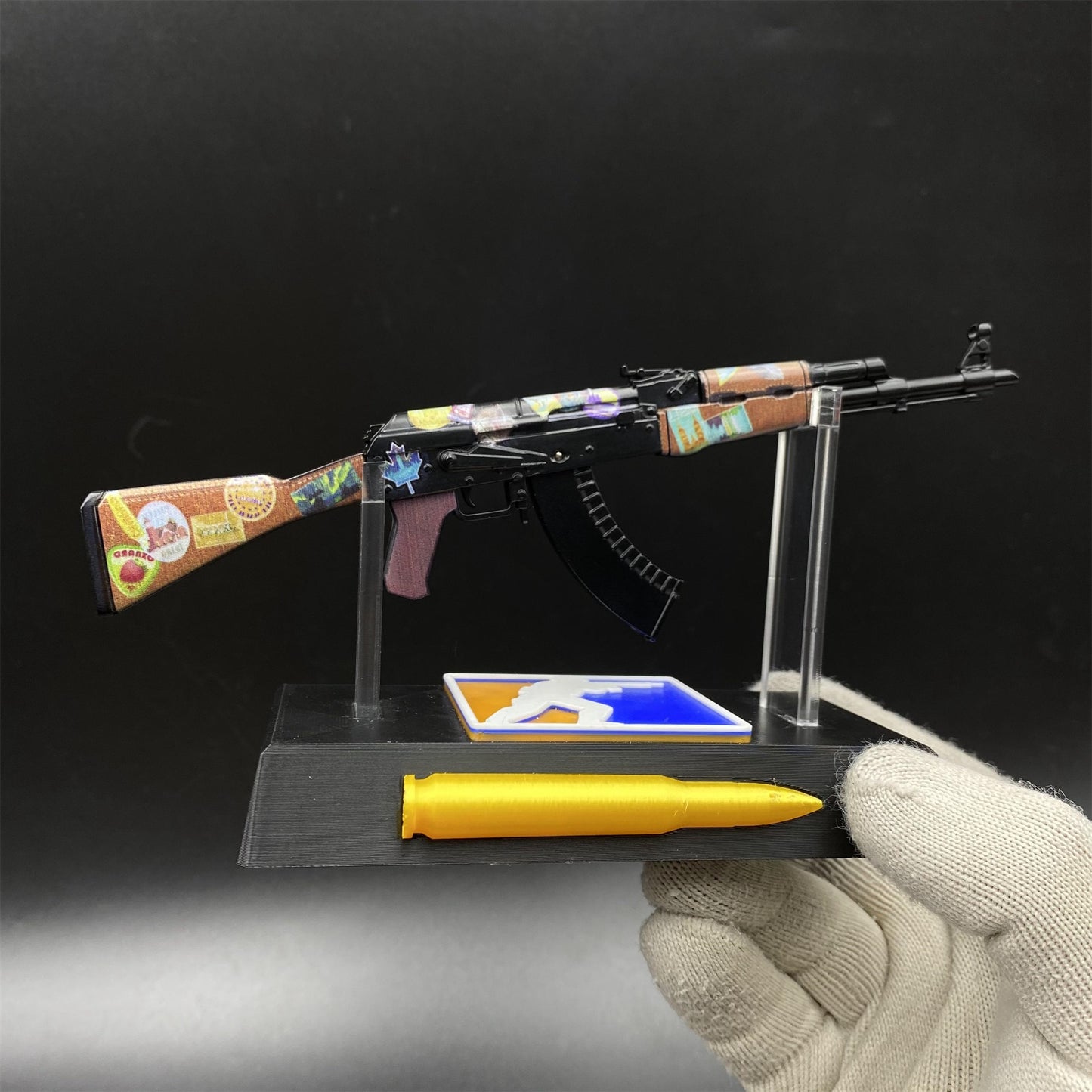 AK47 Jet Set Metal Miniature For Collection