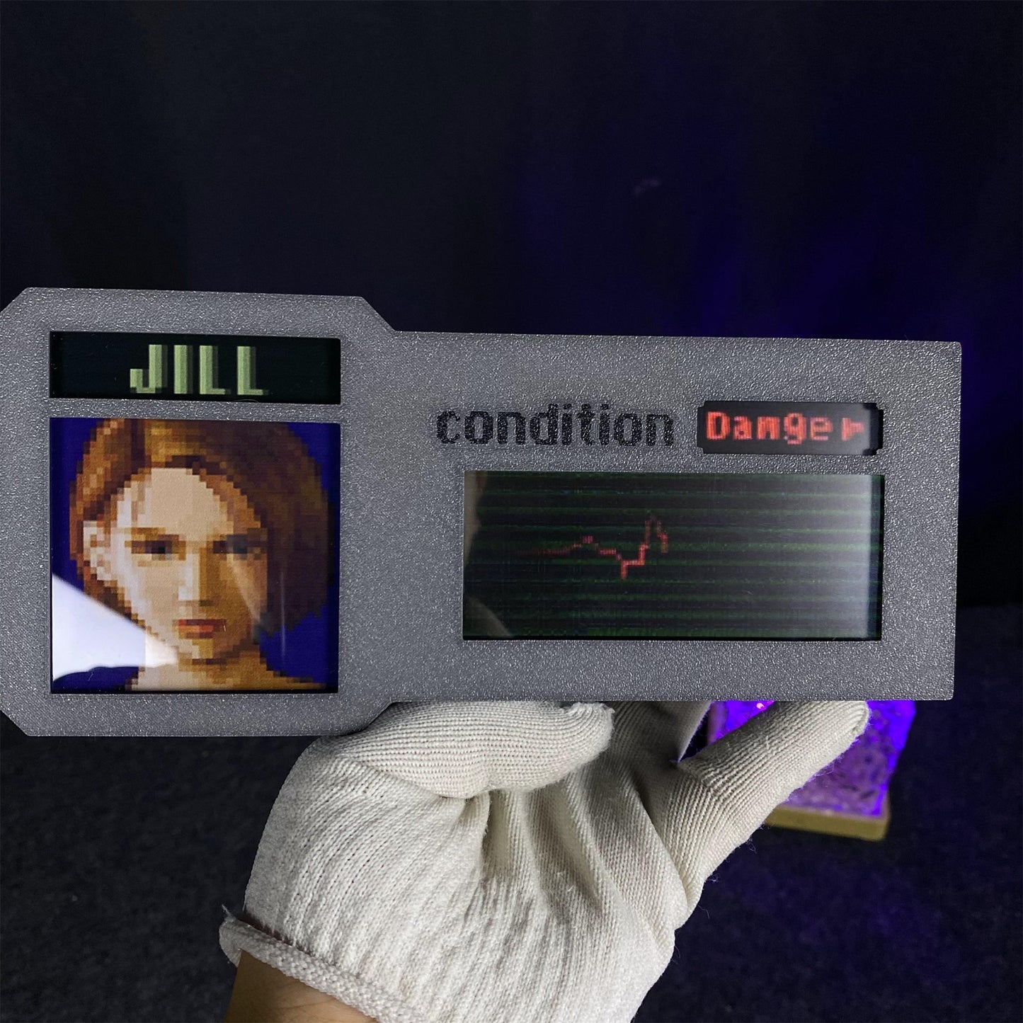 3D Printed RE3 Jill Valentine Health Condition Bar Status Screen