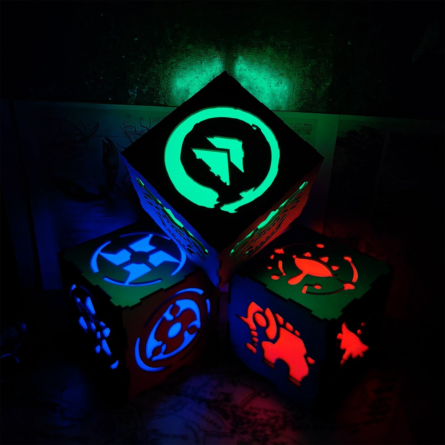 Samurai Mask Inspired Wooden Lantern Desk Decor