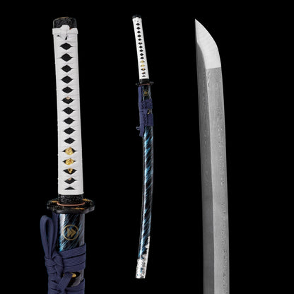 Damascus Steel Tsushima Ghost Lord Jin Sakai Katana Tanto 2 in 1 Pack