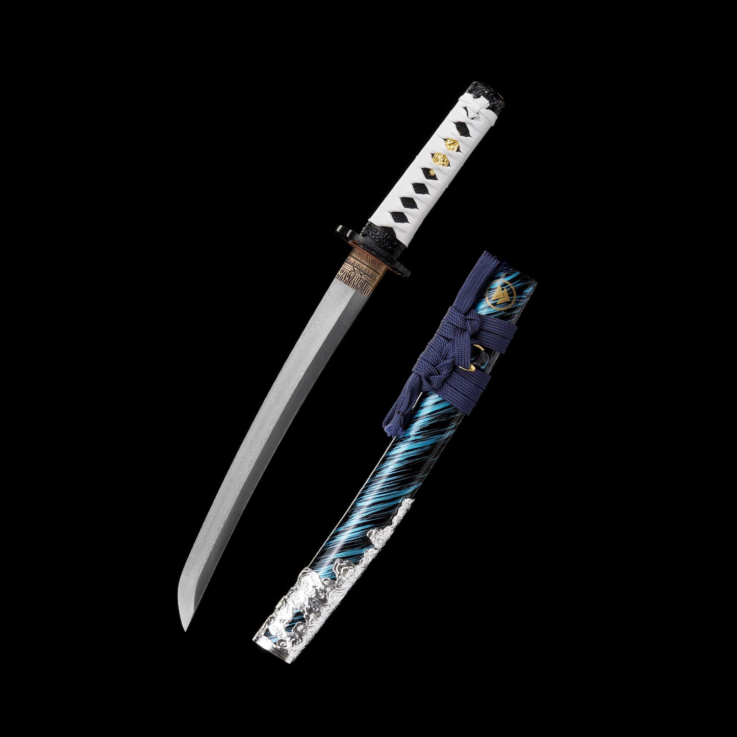 Damascus Steel Tsushima Ghost Lord Jin Sakai Katana Tanto 2 in 1 Pack