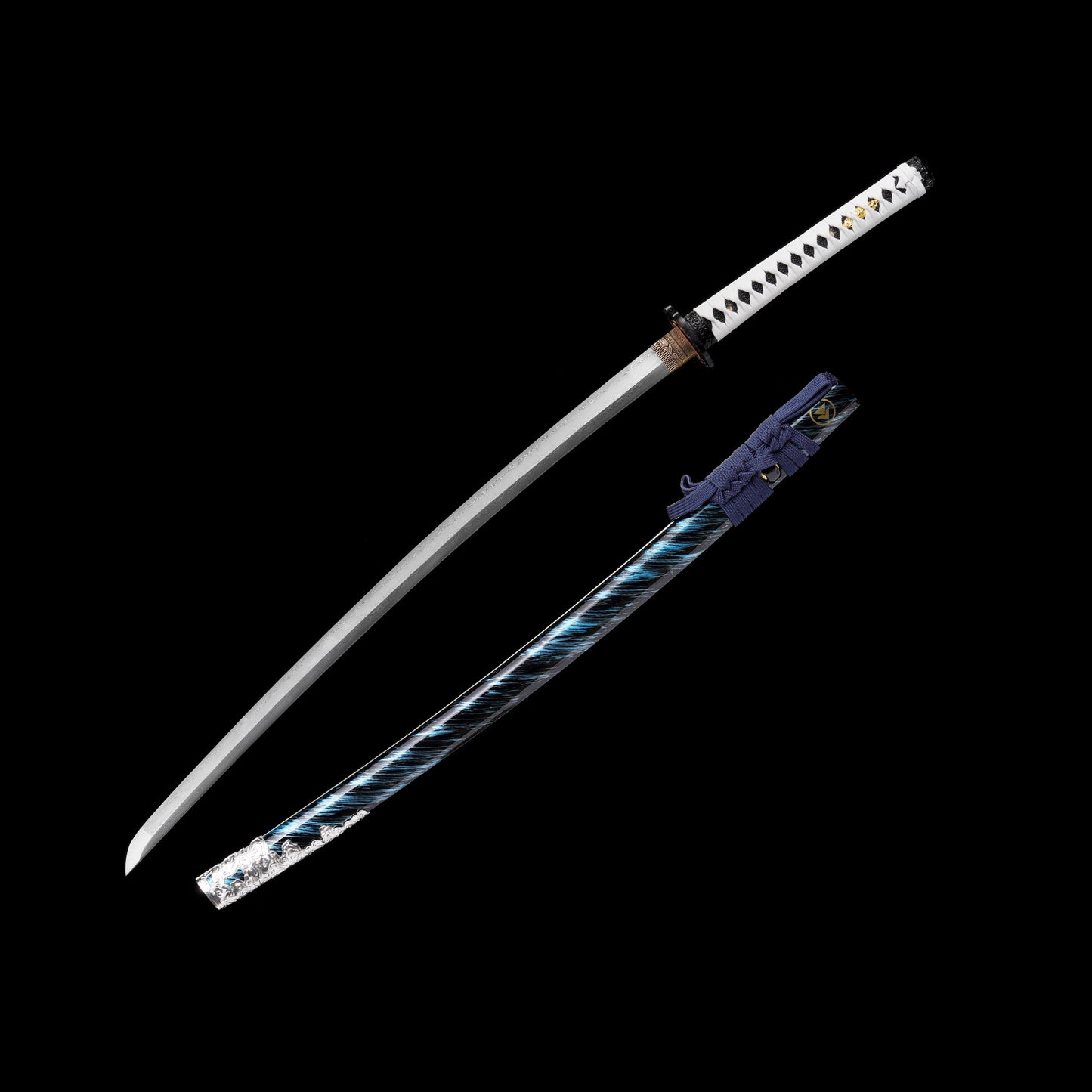 Damascus Steel Tsushima Ghost Lord Jin Sakai Katana Tanto 2 in 1 Pack