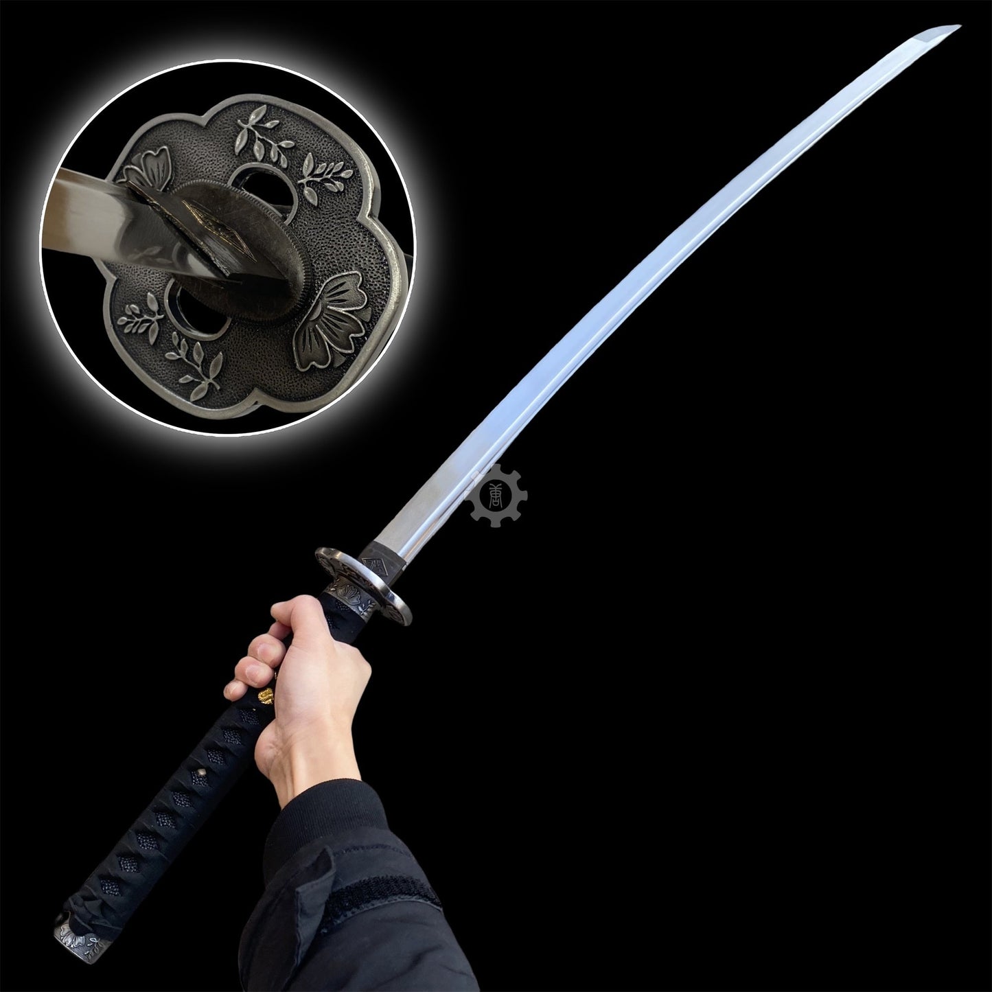 Life-Size Kusabimaru Katana, Gracious Gift of Tears, Black Mortal Blade Replicas