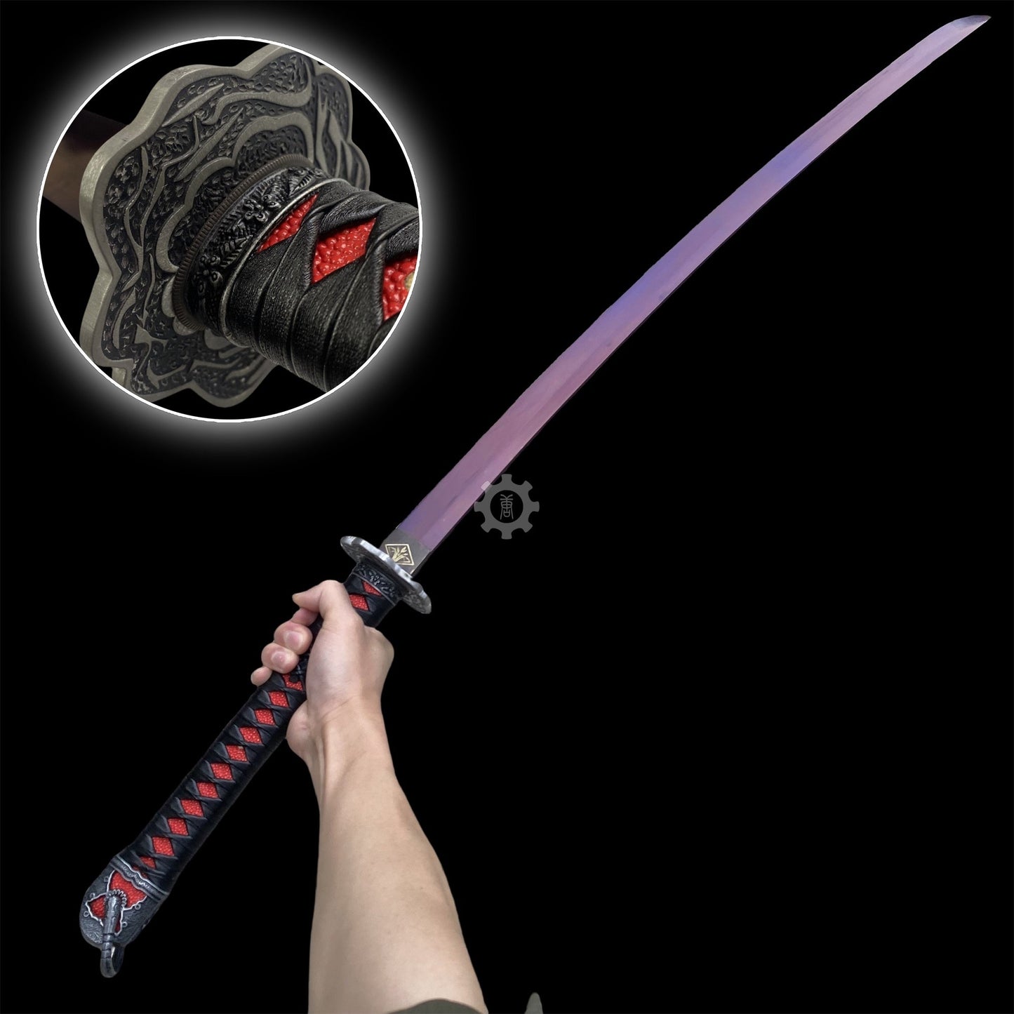 Life-Size Kusabimaru Katana, Gracious Gift of Tears, Black Mortal Blade Replicas