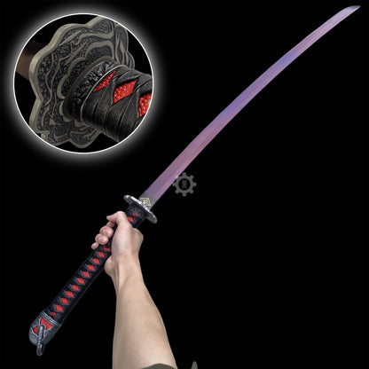 Life-Size Kusabimaru Katana, Gracious Gift of Tears, Black Mortal Blade Replicas