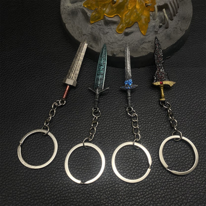 Mini ER Game Sword Metal  Keychain Pendant