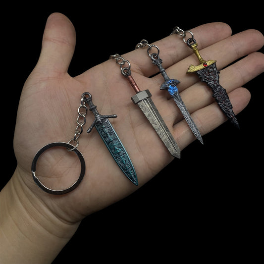 Mini ER Game Sword Metal  Keychain Pendant