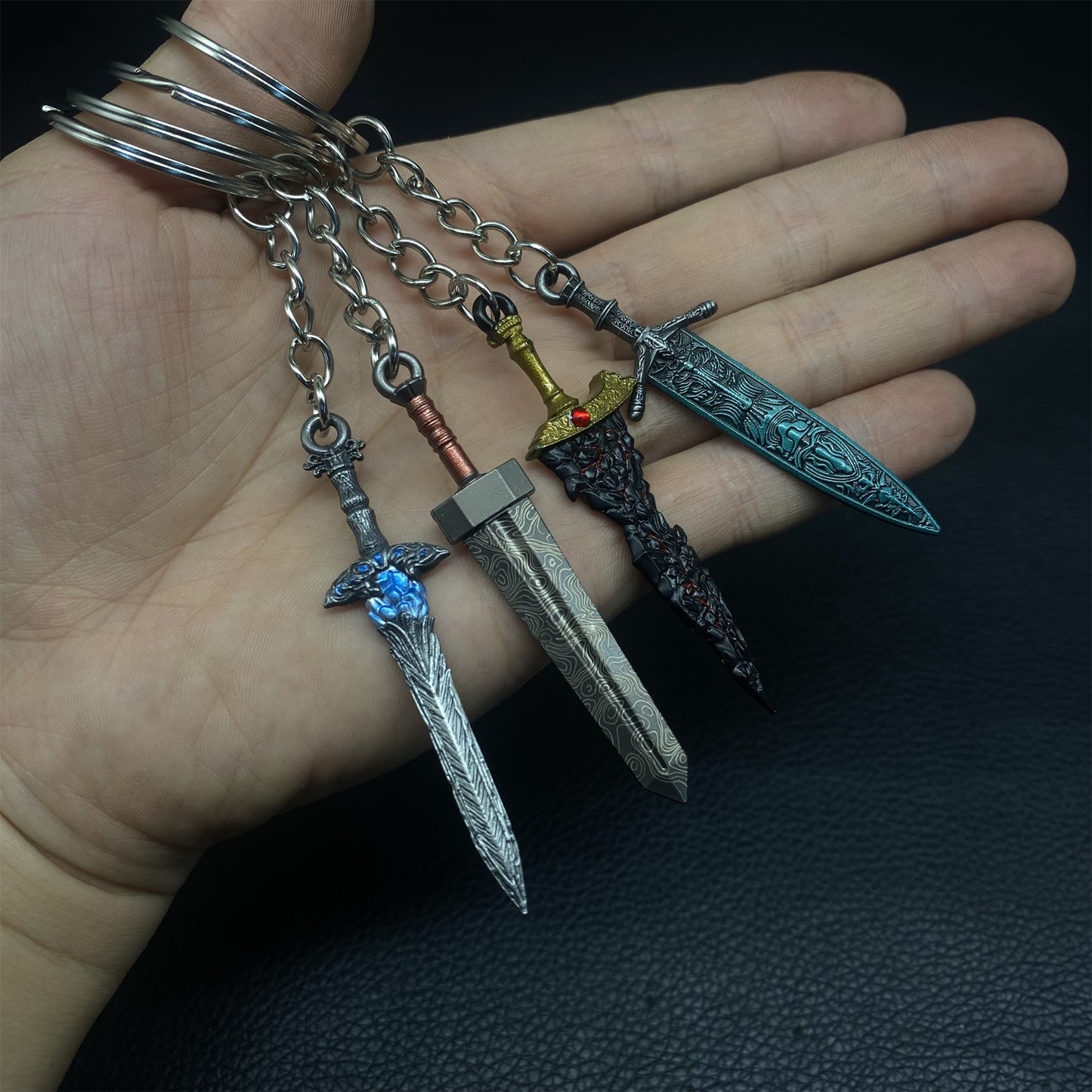 Mini ER Game Sword Metal  Keychain Pendant