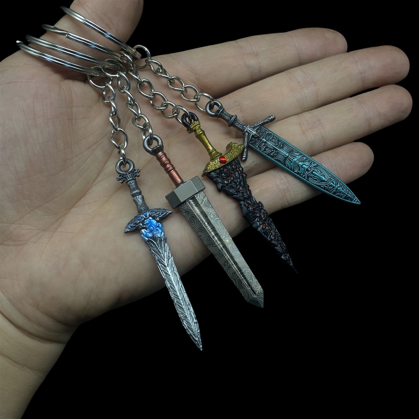 Mini ER Game Sword Metal  Keychain Pendant