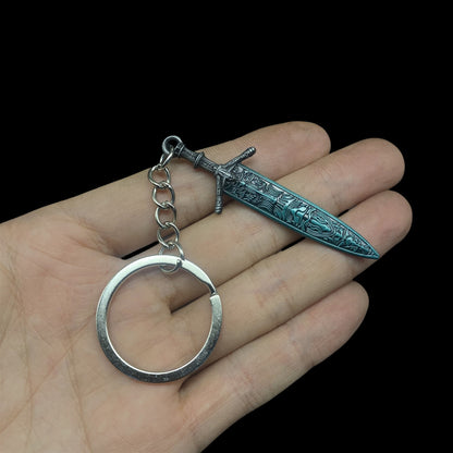 Mini ER Game Sword Metal  Keychain Pendant