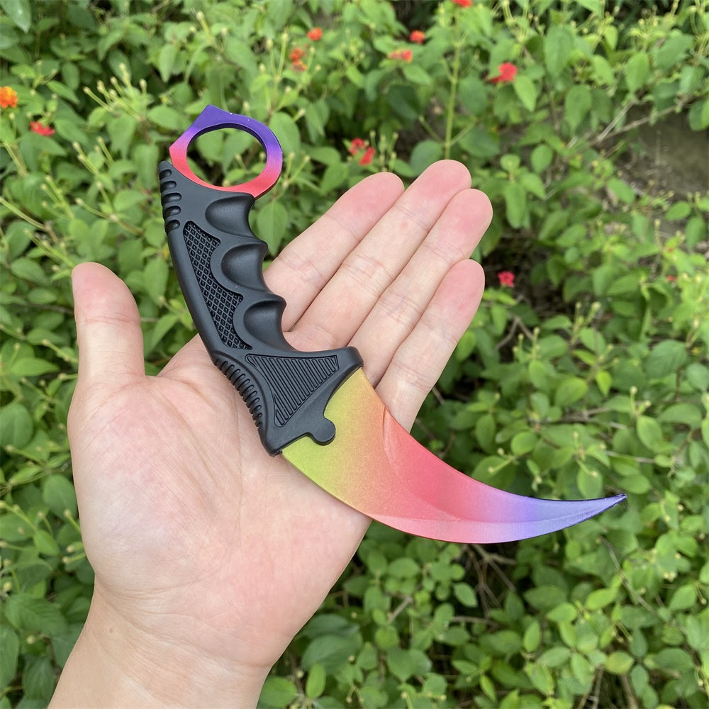Fade Blunt Blade Karambit Trainer & Balisong Butterfly Knife Trainer 2 in 1 Pack Gift Box