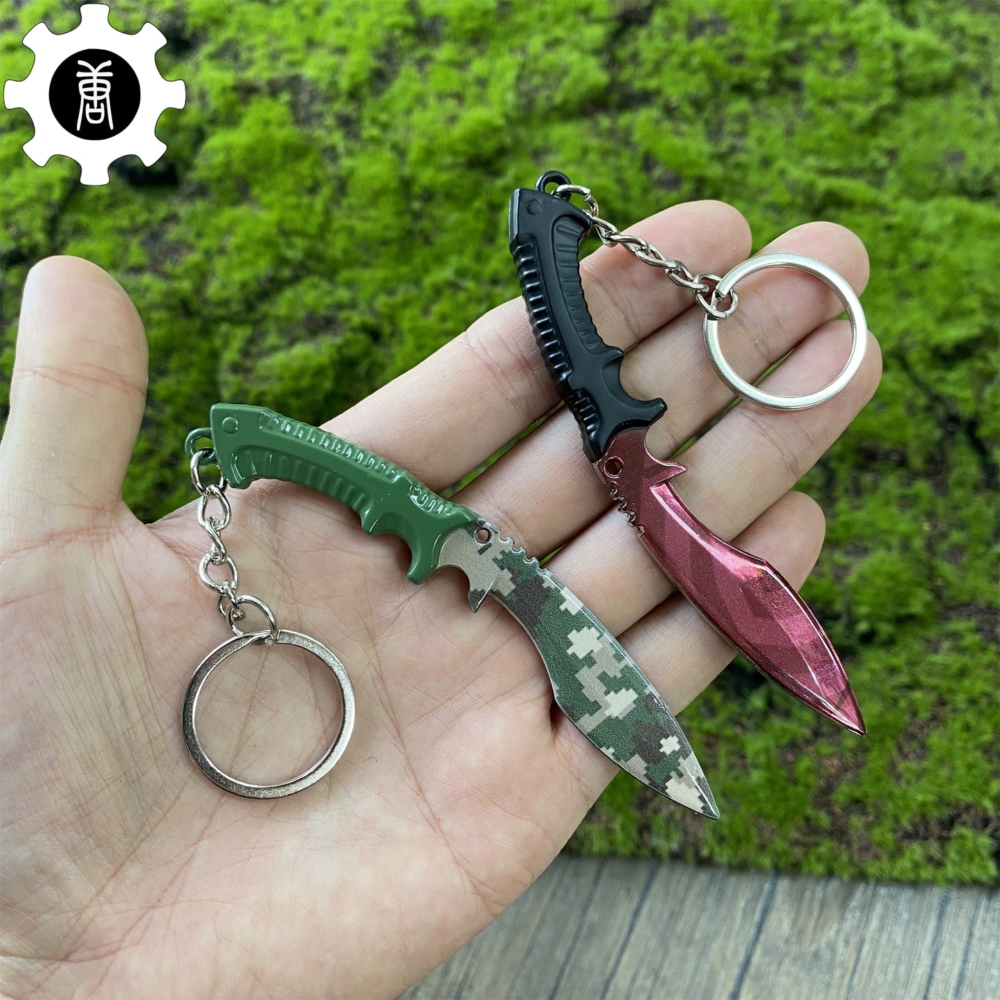 Tiny Kukri Knife Slaughter And Forest DDPAT Skin Keychain