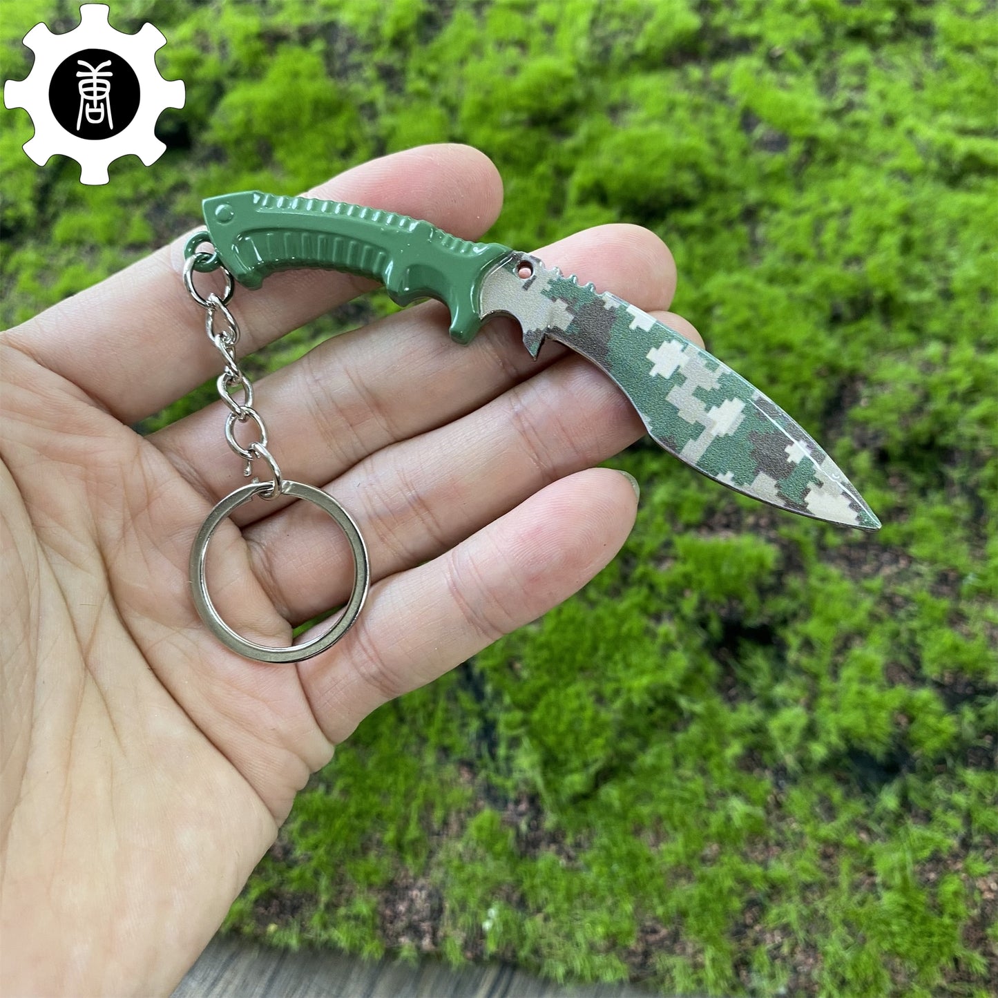 Tiny Kukri Knife Slaughter And Forest DDPAT Skin Keychain