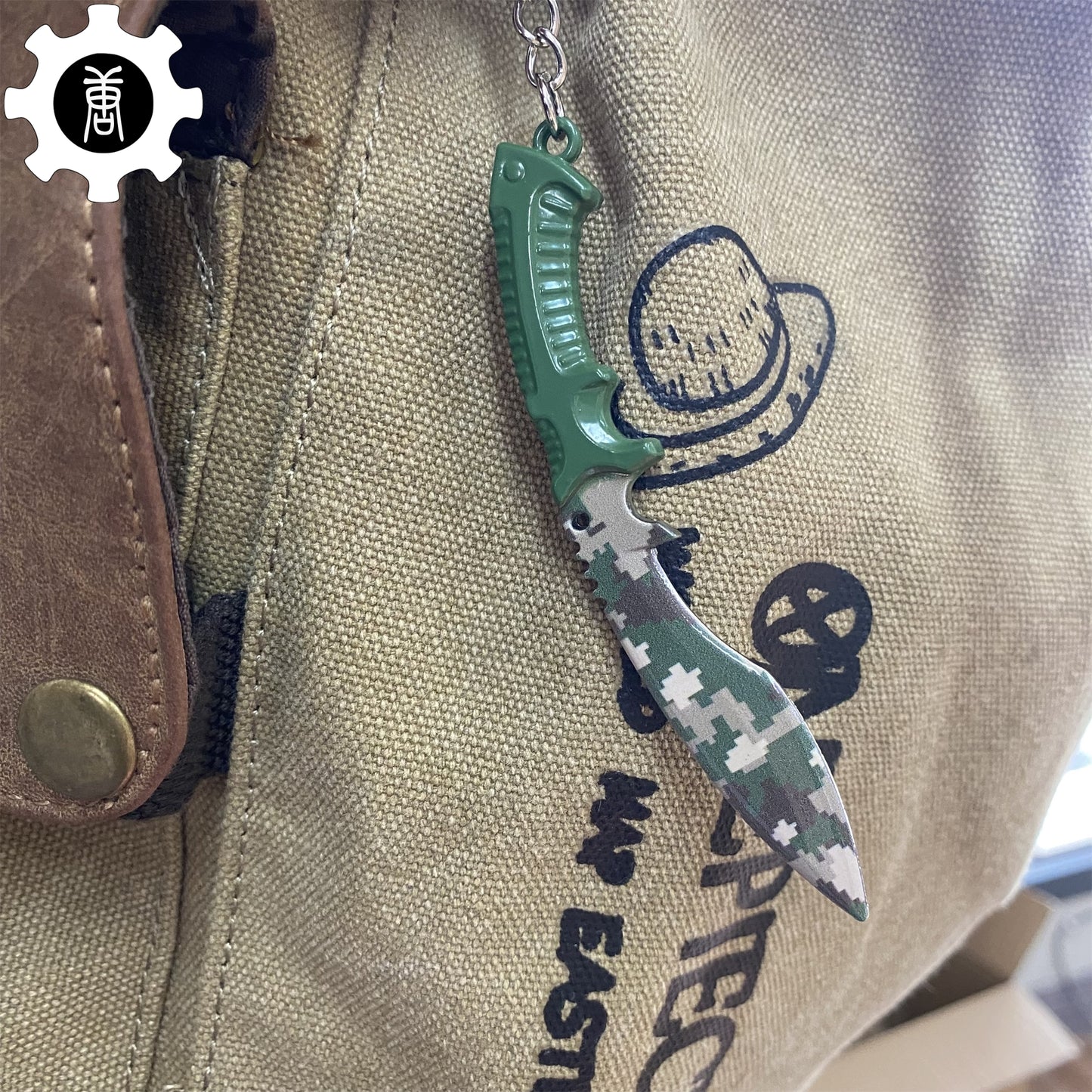 Tiny Kukri Knife Slaughter And Forest DDPAT Skin Keychain