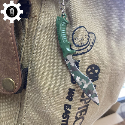 Tiny Kukri Knife Slaughter And Forest DDPAT Skin Keychain