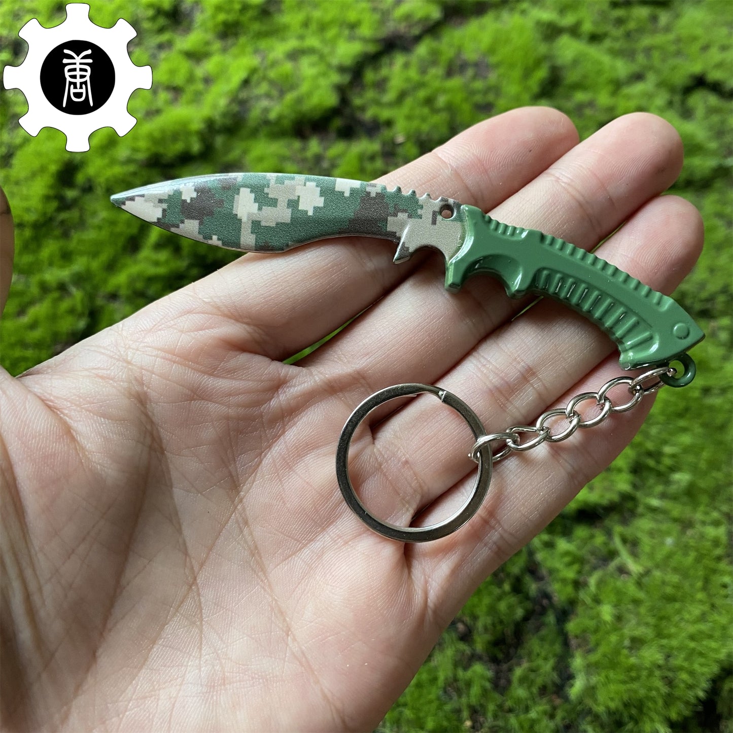 Tiny Kukri Knife Slaughter And Forest DDPAT Skin Keychain
