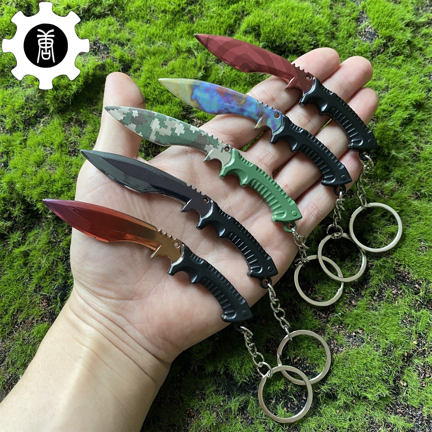 Tiny Kukri Knife Slaughter And Forest DDPAT Skin Keychain