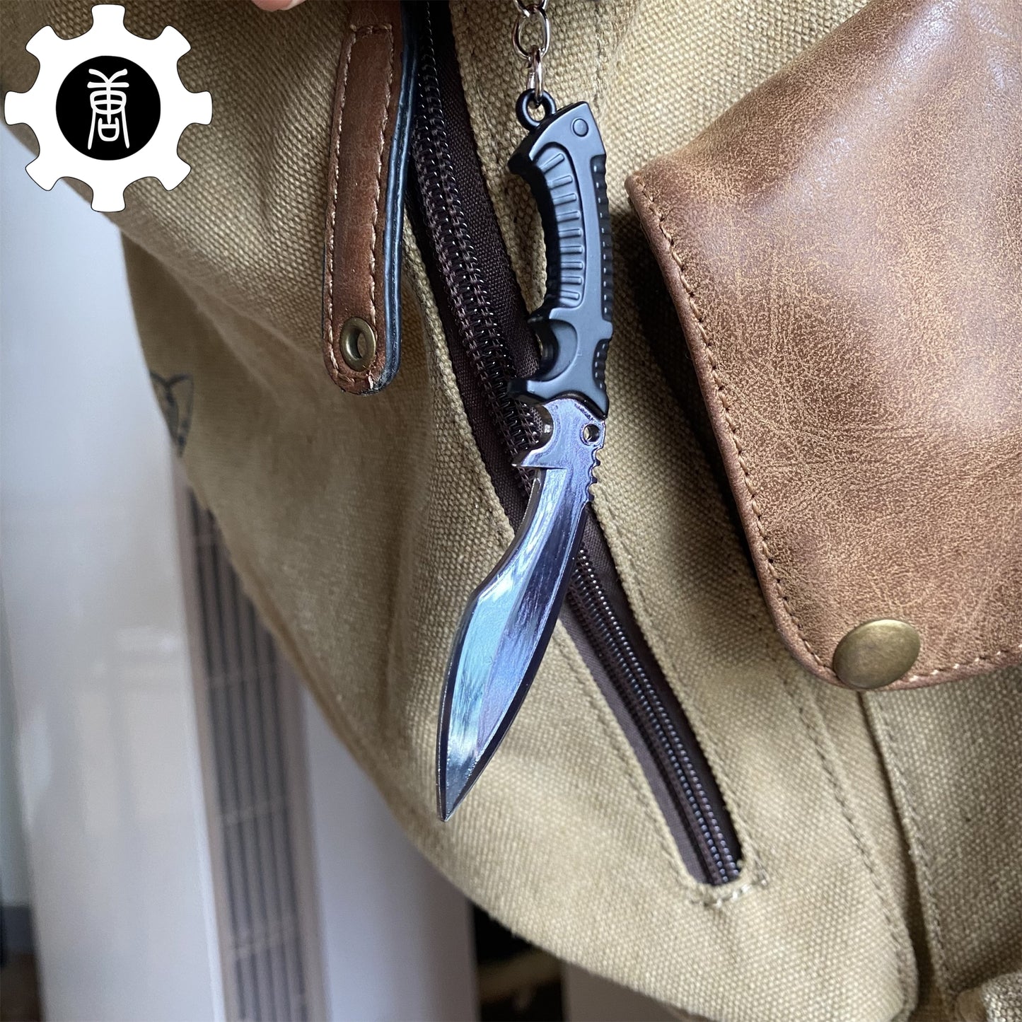 Tiny Kukri Knife Slaughter And Forest DDPAT Skin Keychain