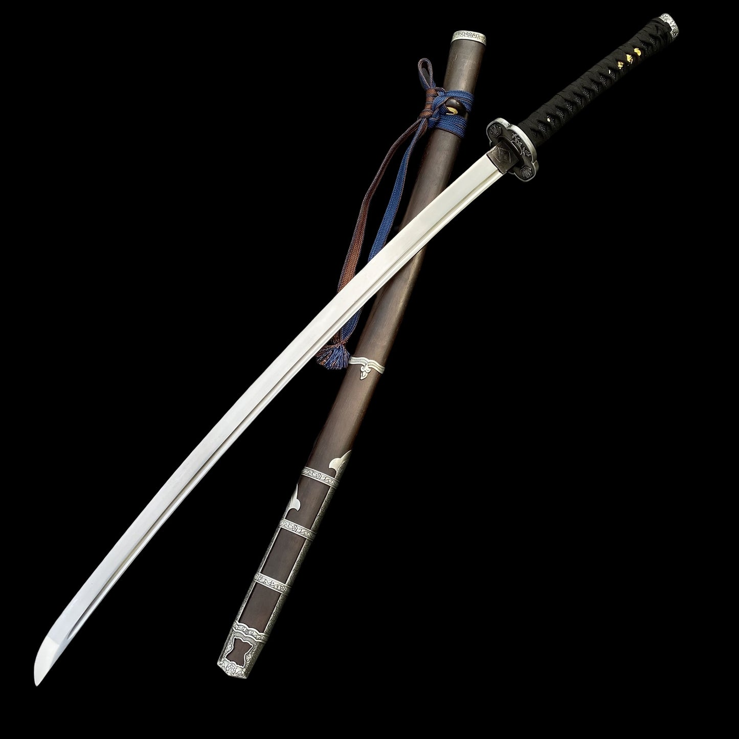 Life-Size Kusabimaru Katana, Gracious Gift of Tears, Black Mortal Blade Replicas