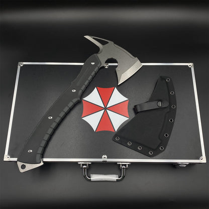 Handmade 8Cr Steel Re9 Leon Tactical Axe 40CM / 15.7" Full Scale Leon Hatchet For Collection