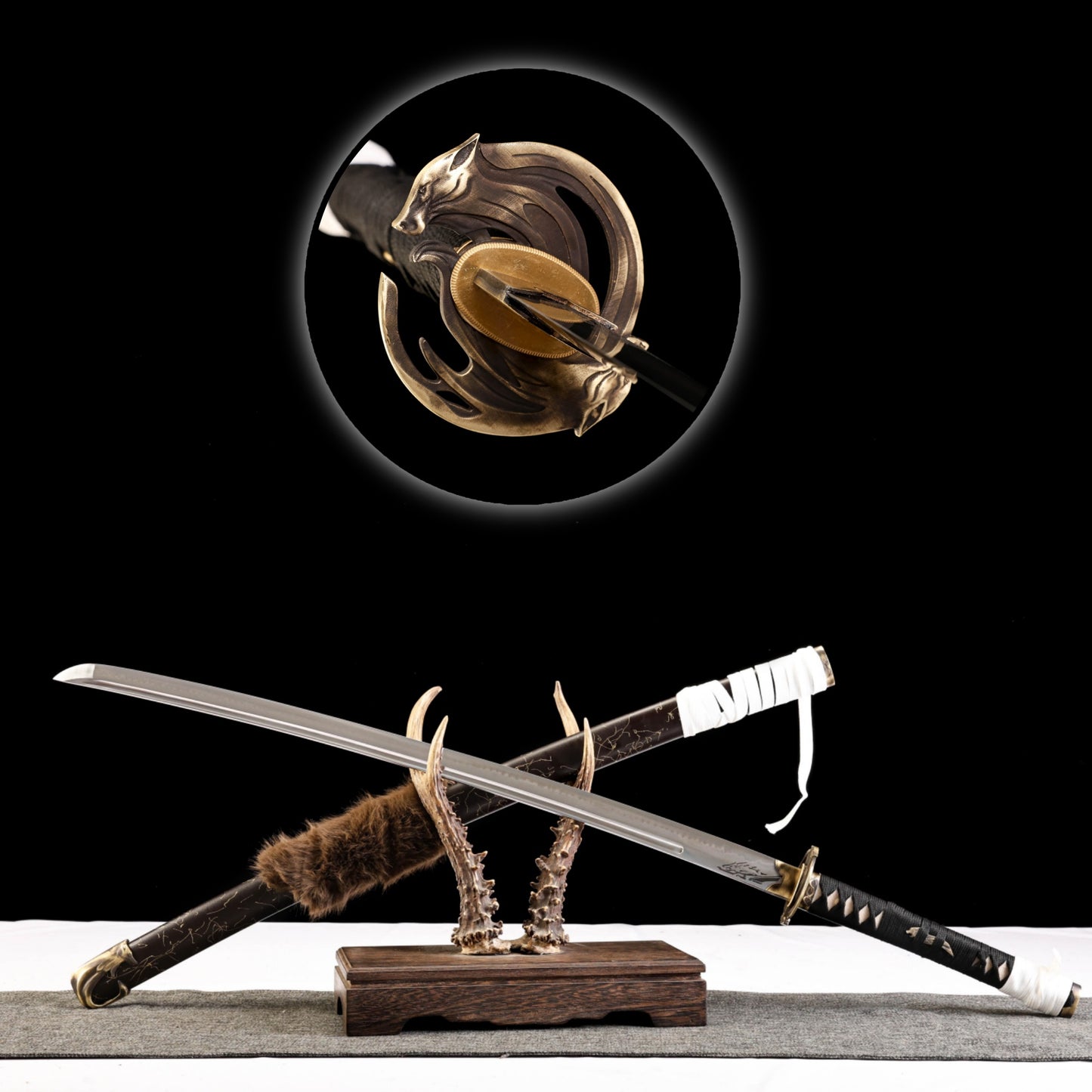 Atsu Wolf Blade Samurai Katana T10 Steel IRL Replica