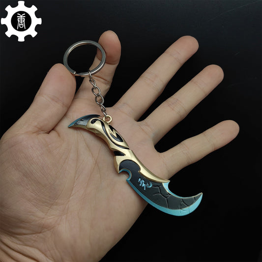 Val Luna's Descent Knife Keychain Metal Backpack Pendant