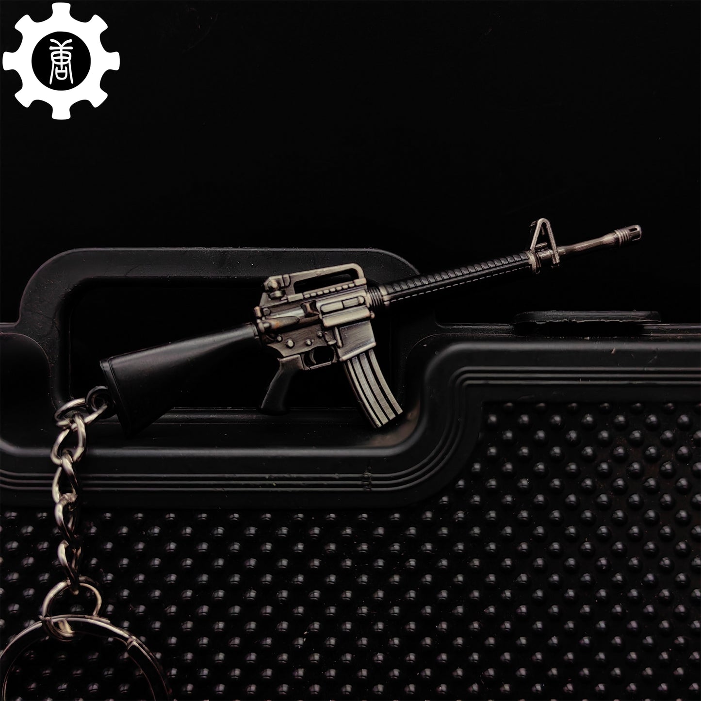 21 in 1 World Famous Assault Rifle Gun Keychain Metal Pendant For Military Hobby