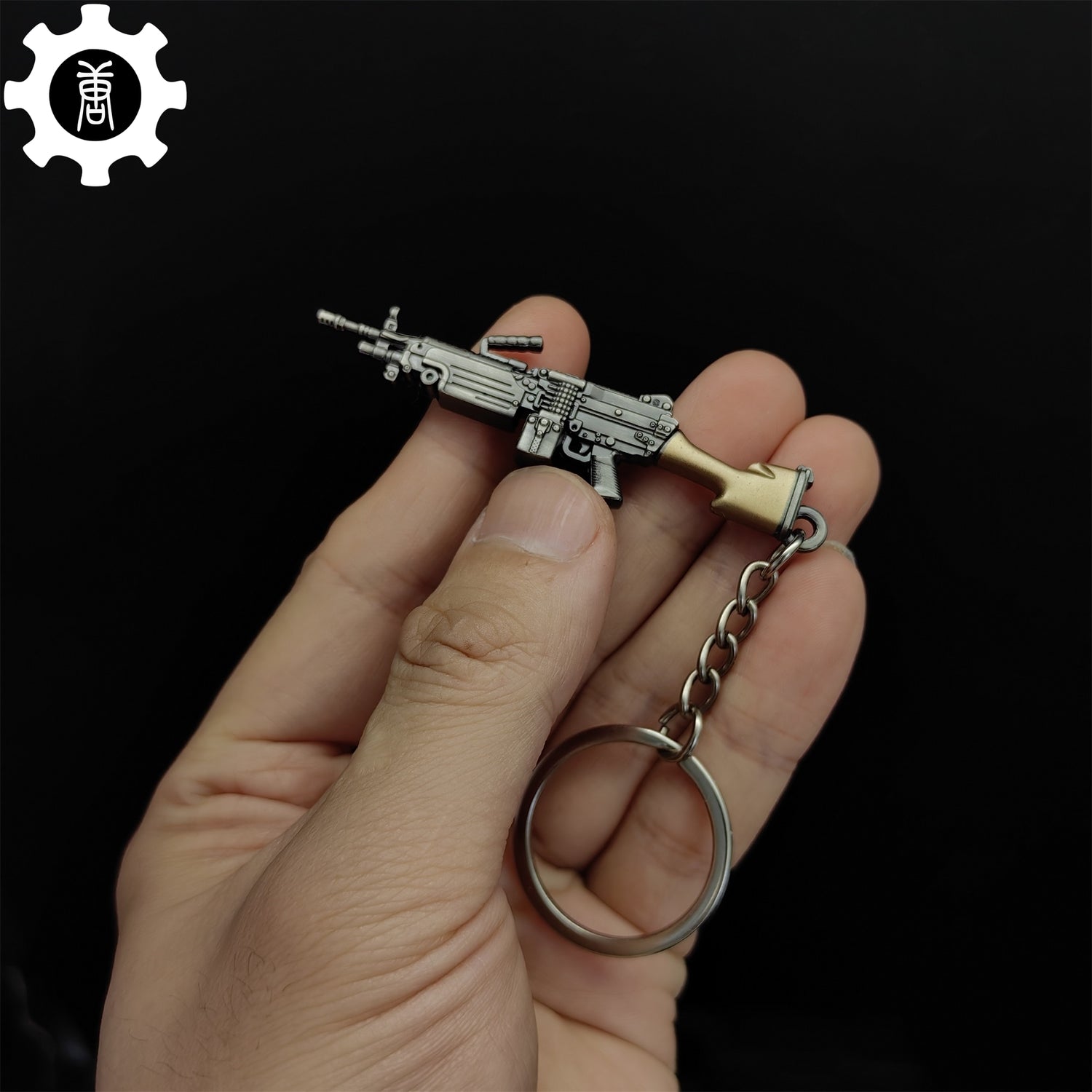 Mini M249 Light Machine Gun Model Metal Keychain Leones Marvelous Items