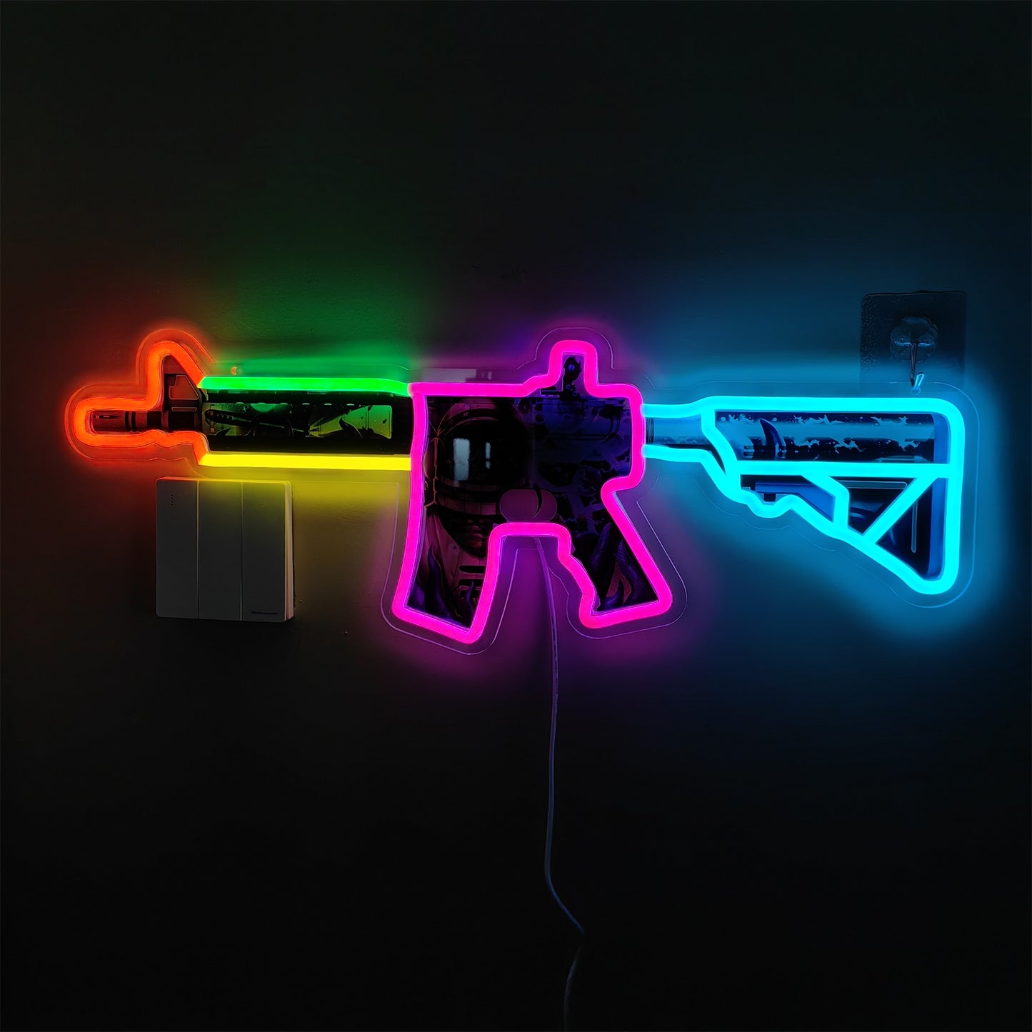 Customized CSGO M4A4 Neon Light Game Room Wall Decor