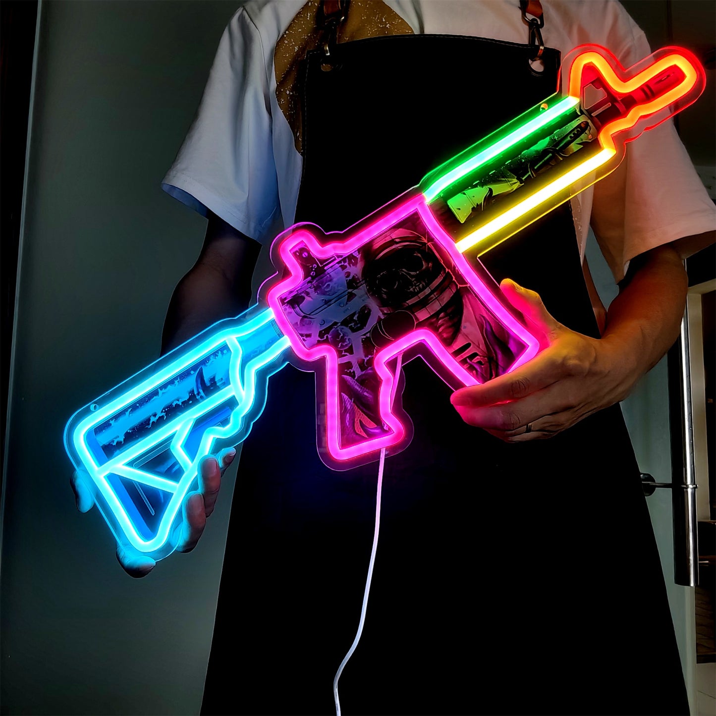 Customized CSGO M4A4 Neon Light Game Room Wall Decor