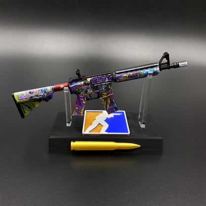 Metal Tiny CS M4A4 In Living Color Gun Miniature For Collection