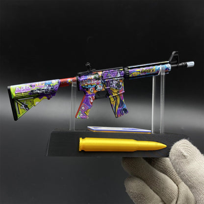 Metal Tiny CS M4A4 In Living Color Gun Miniature For Collection