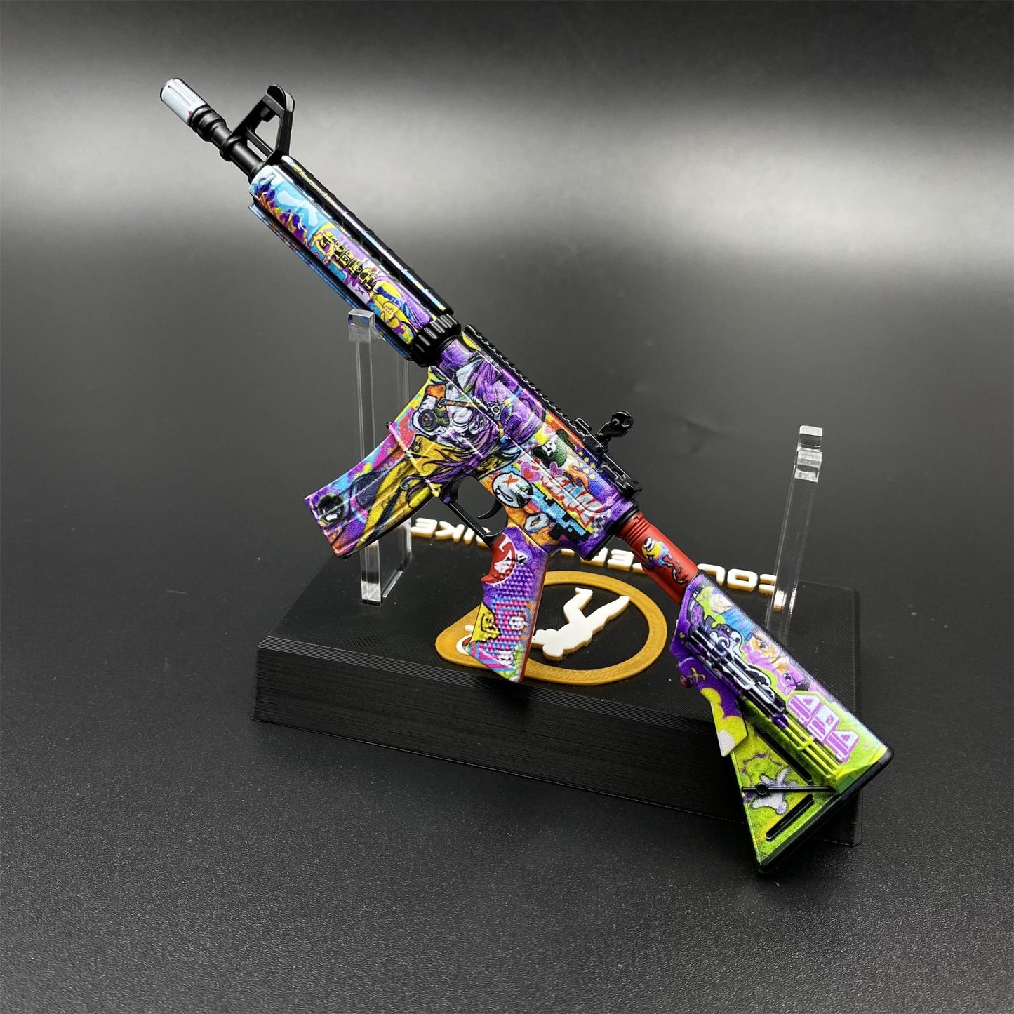 Metal Tiny CS M4A4 In Living Color Gun Miniature For Collection
