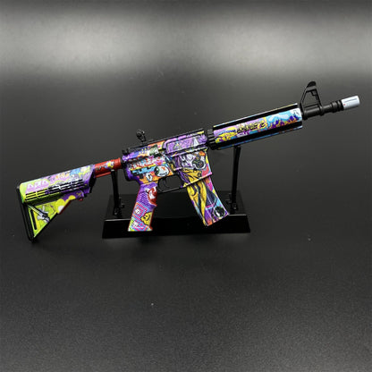Metal Tiny CS M4A4 In Living Color Gun Miniature For Collection