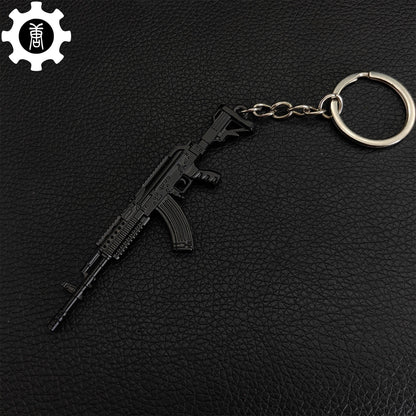 21 in 1 World Famous Assault Rifle Gun Keychain Metal Pendant For Military Hobby