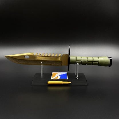 Life-Size CS Lore Skin M9 Bayonet 420 Steel Dull Blade Replica For Collection