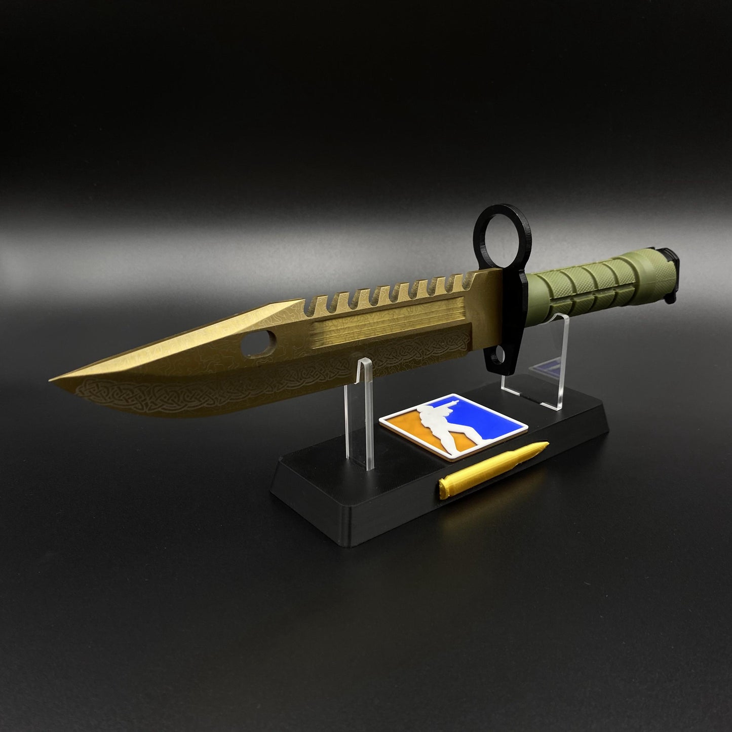 Life-Size CS Lore Skin M9 Bayonet 420 Steel Dull Blade Replica For Collection