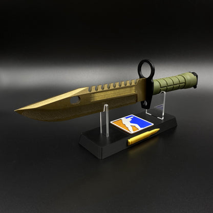 Life-Size CS Lore Skin M9 Bayonet 420 Steel Dull Blade Replica For Collection