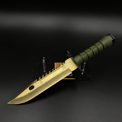 Life-Size CS Lore Skin M9 Bayonet 420 Steel Dull Blade Replica For Collection