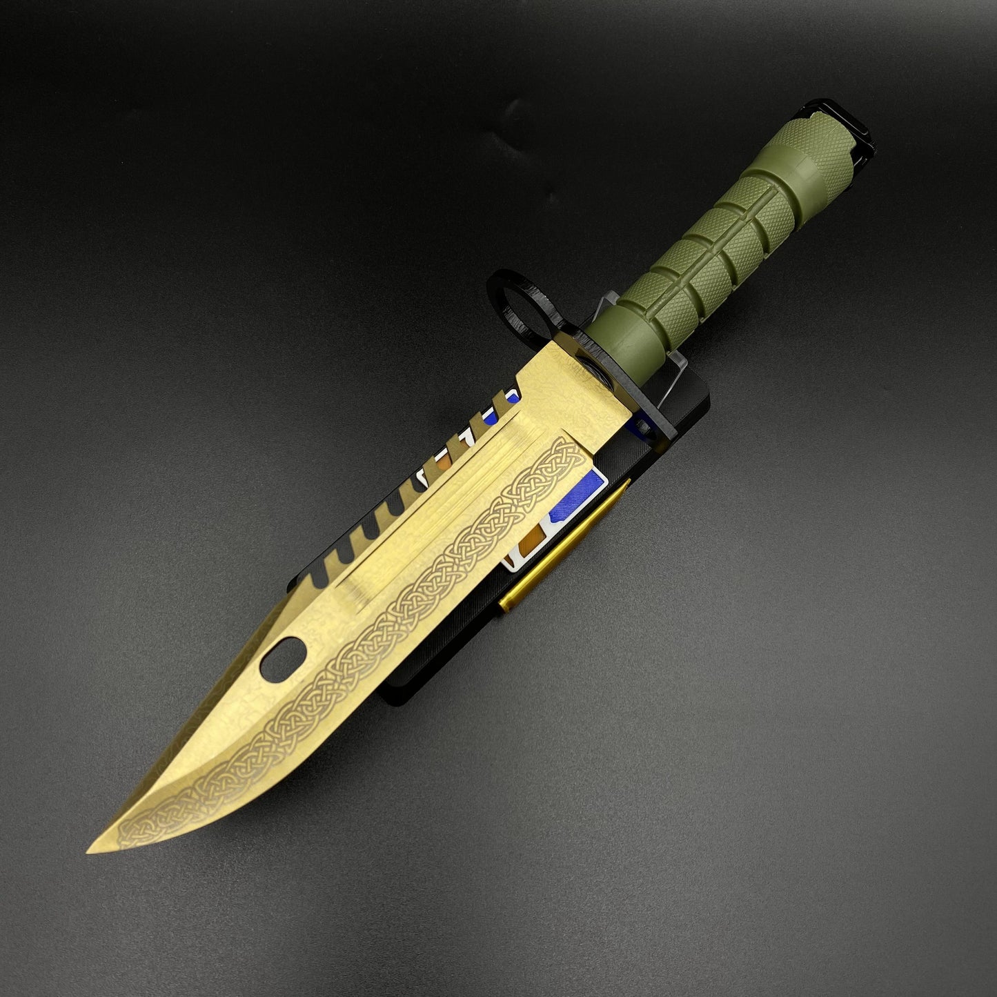 Life-Size CS Lore Skin M9 Bayonet 420 Steel Dull Blade Replica For Collection