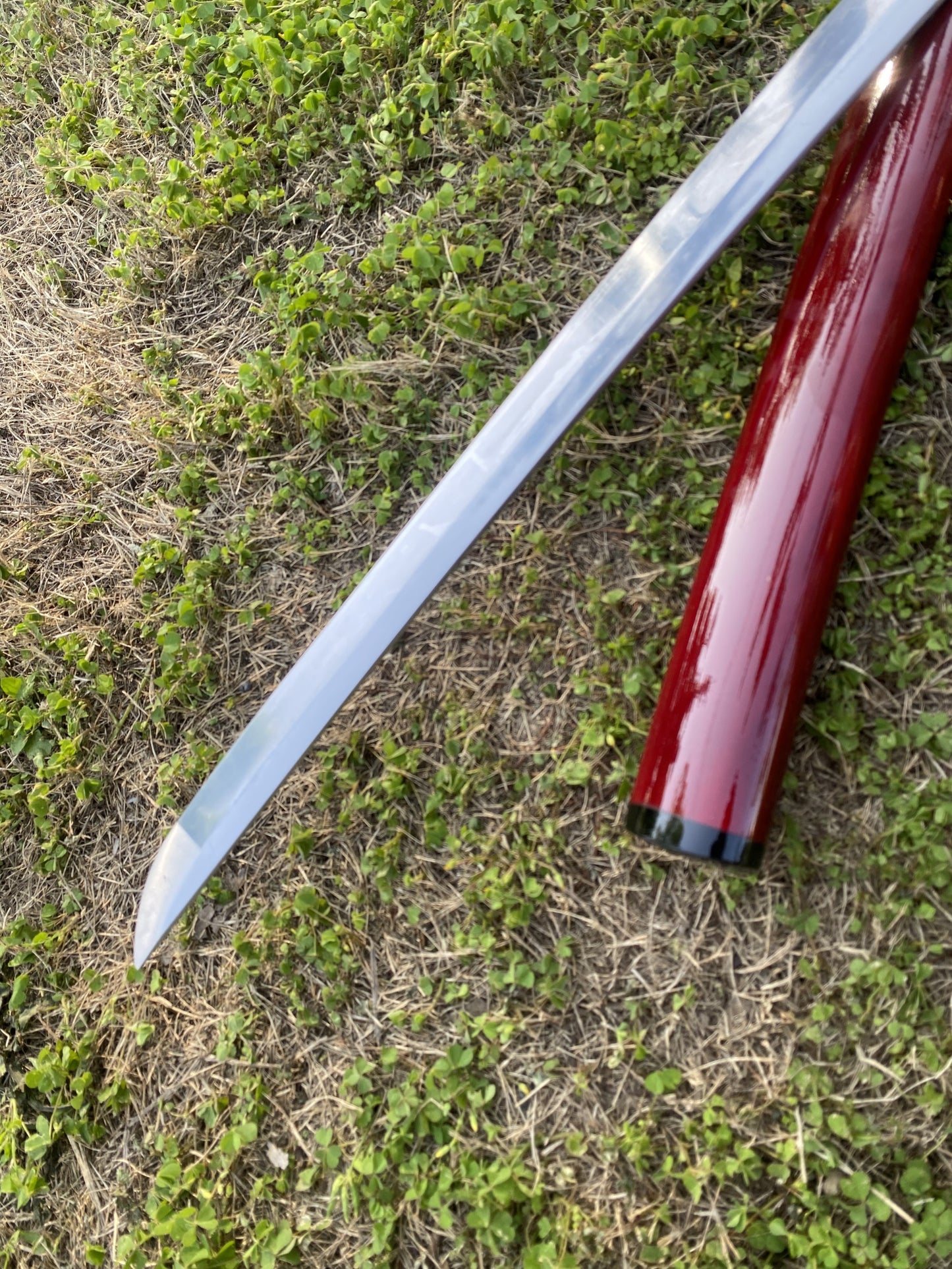 Traditional Japanese Katana Magpie Playing With Plum Blossoms