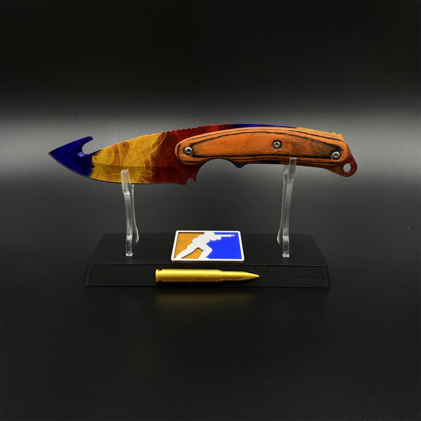 420 Steel CS Marble Fade Skin Gut Knife Outdoor Camping Knife For Collection