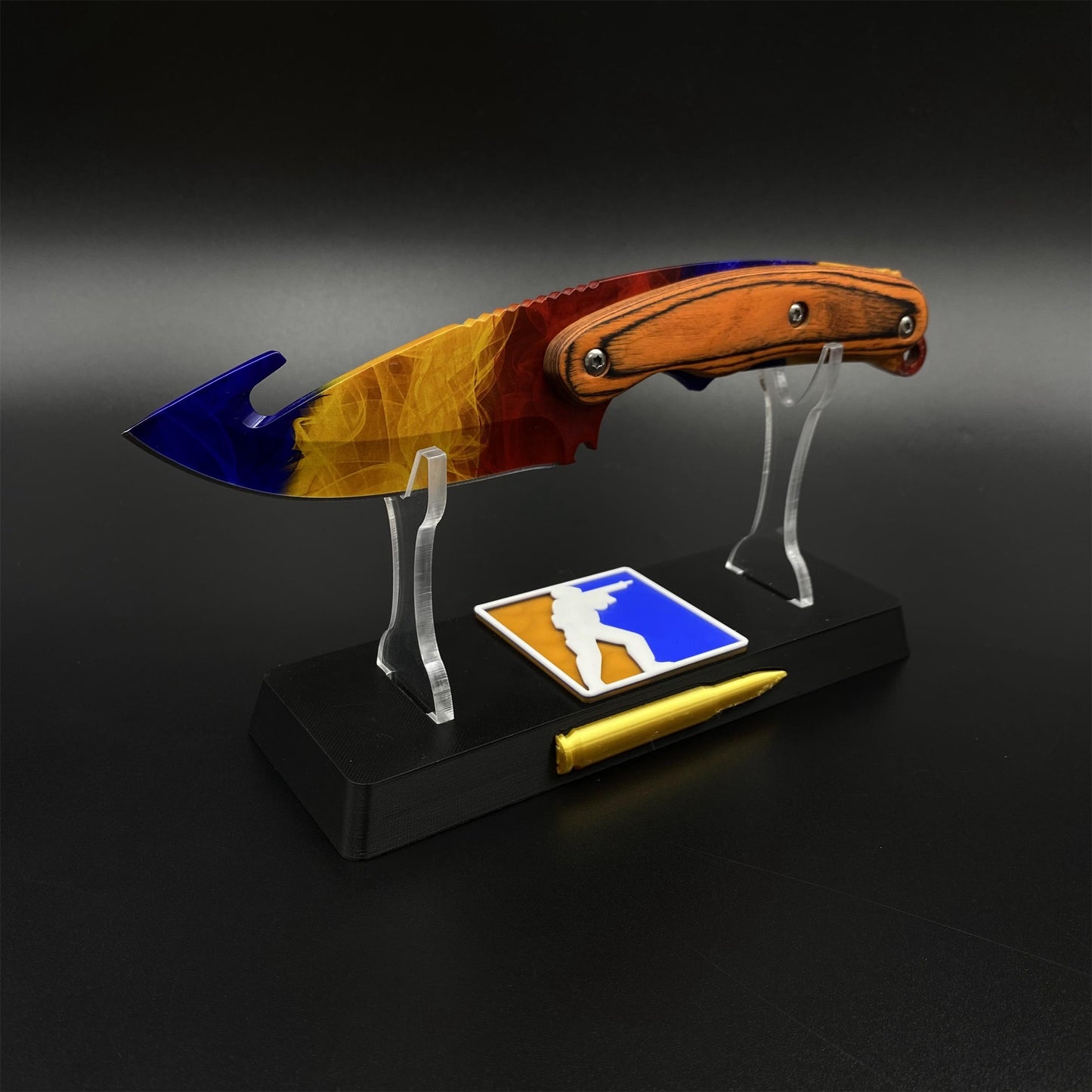 420 Steel CS Marble Fade Skin Gut Knife Outdoor Camping Knife For Collection