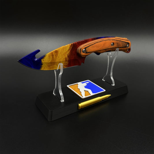 420 Steel CS Marble Fade Skin Gut Knife Outdoor Camping Knife For Collection